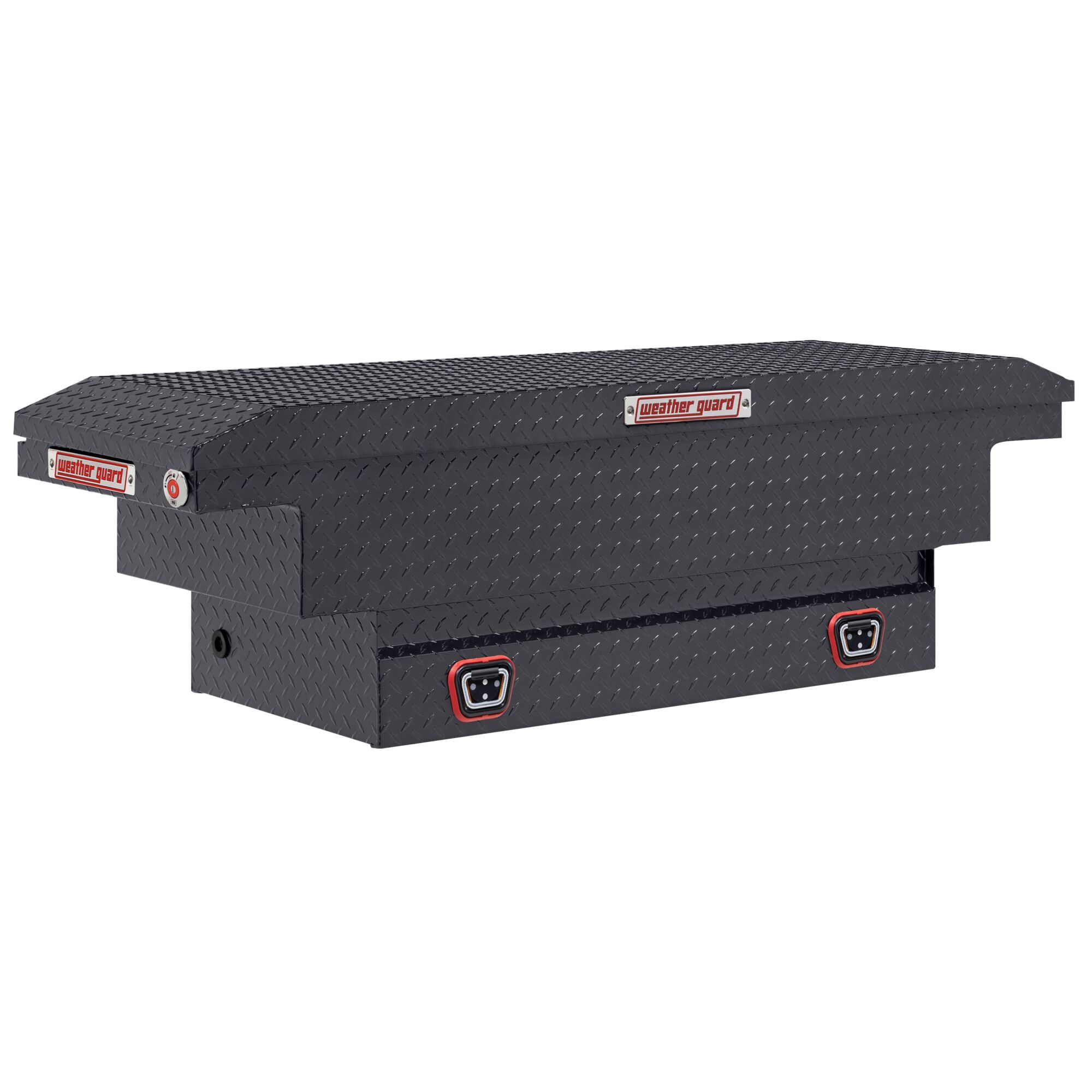 Weather Guard, 62in. L Saddle Box, Low Profile, Width 62 in, Material Aluminum, Color Finish Gray, Model# 131-6-04